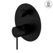 Mecca Shower Mixer With Divertor Matte Black gallery detail image