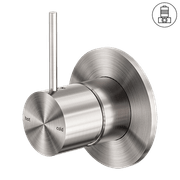 Mecca Shower Mixer Handle Up 80mm Plate Brushed Nickel gallery detail image