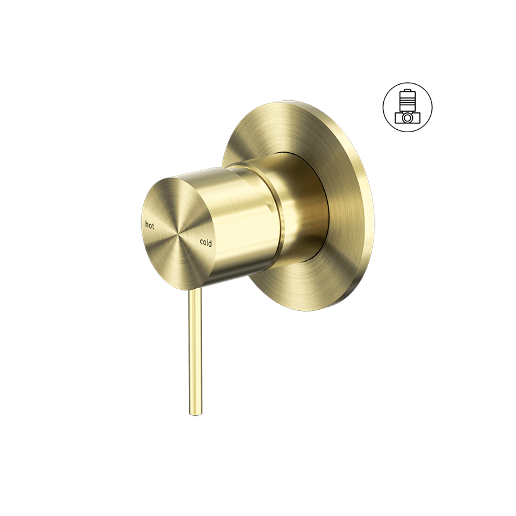 Mecca Shower Mixer 80mm Plate Brushed Gold gallery detail image