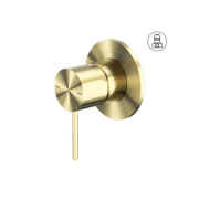Mecca Shower Mixer 80mm Plate Brushed Gold gallery detail image