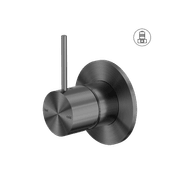 Mecca Shower Mixer Handle Up 80mm Plate Gun Metal gallery detail image