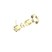 Mecca Shower Mixer Handle Up 80mm Plate Trim Kits Only Brushed Gold gallery detail image