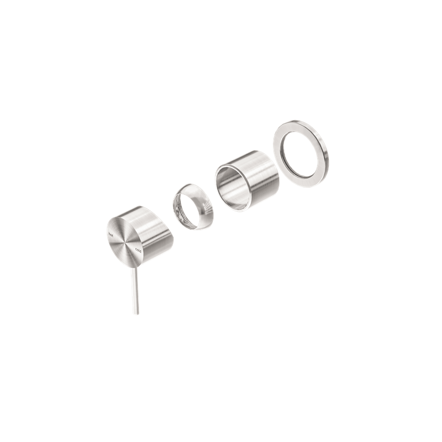 Mecca Shower Mixer 60mm Plate Trim Kits Only Brushed Nickel gallery detail image