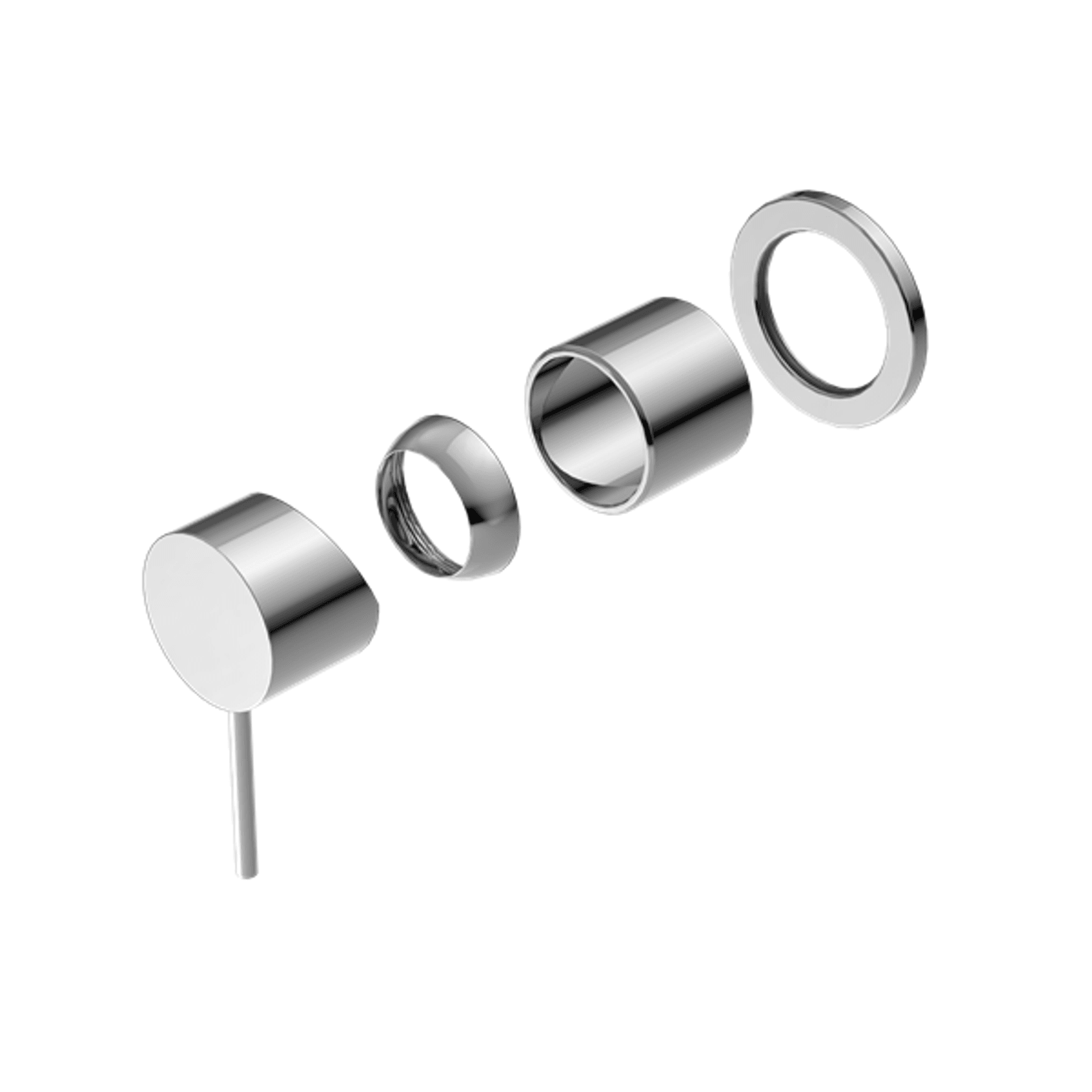 Mecca Shower Mixer 60mm Plate Trim Kits Only Chrome gallery detail image