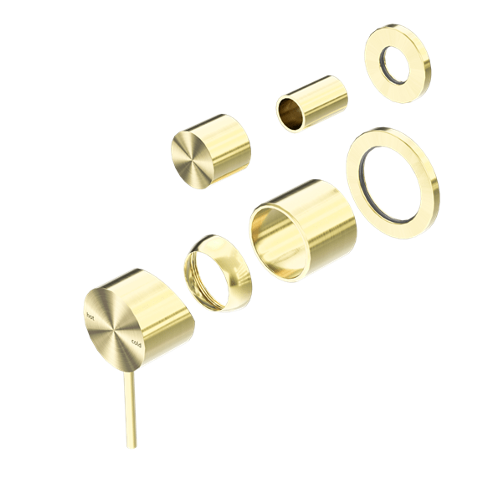 Mecca Shower Mixer With Divertor Separate Back Plate Trim Kits Only Brushed Gold gallery detail image
