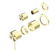 Mecca Shower Mixer With Divertor Separate Back Plate Trim Kits Only Brushed Gold gallery detail image