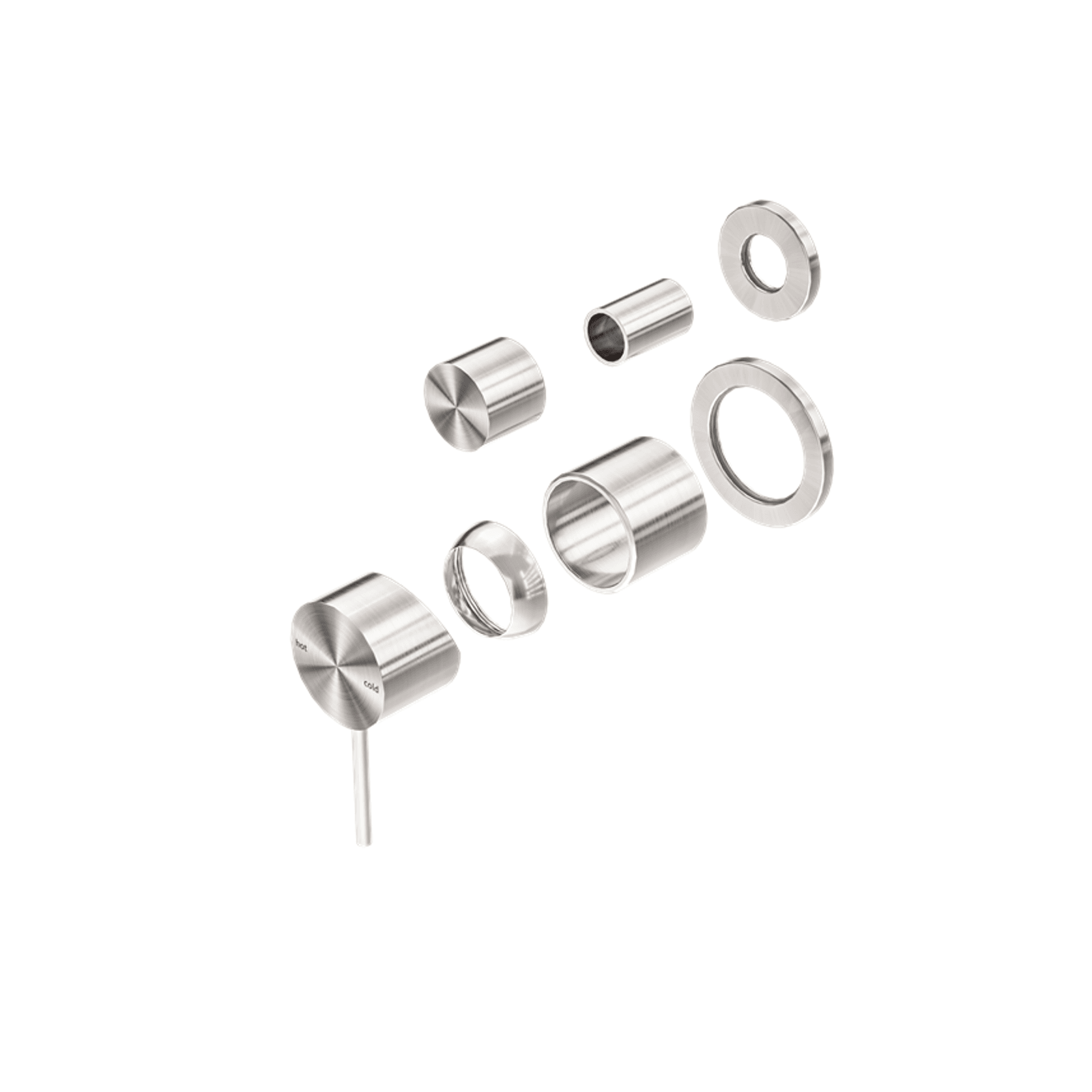 Mecca Shower Mixer With Divertor Separate Back Plate Trim Kits Only Brushed Nickel gallery detail image