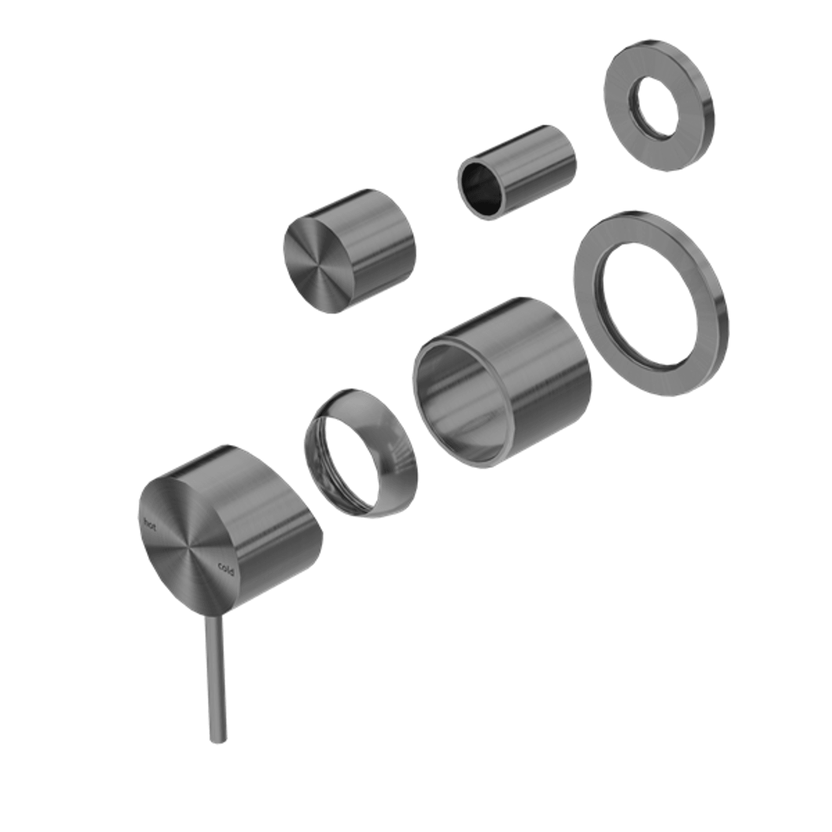 Mecca Shower Mixer With Divertor Separate Back Plate Trim Kits Only Gun Metal gallery detail image