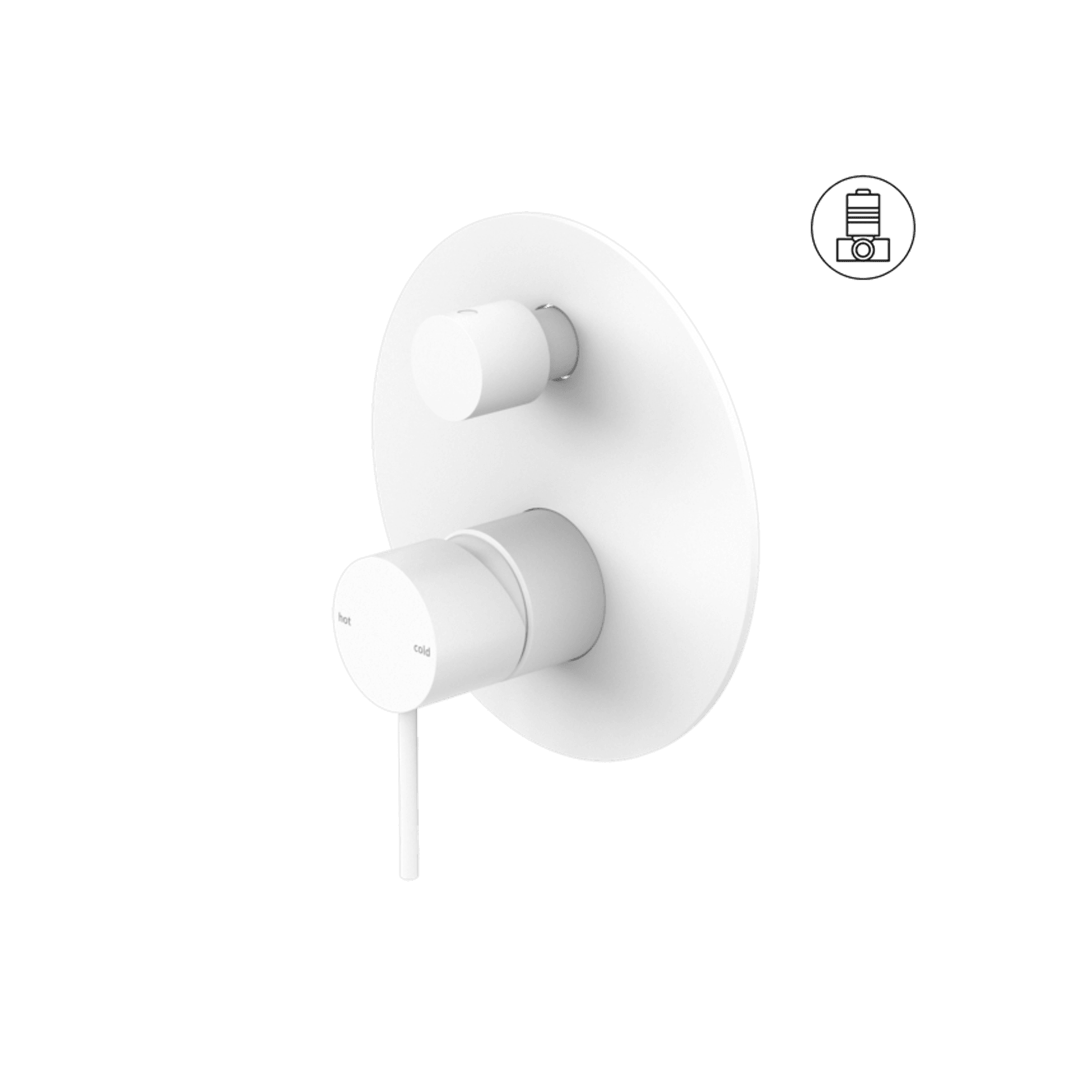 Mecca Shower Mixer With Divertor Matte White gallery detail image