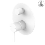 Mecca Shower Mixer With Divertor Matte White gallery detail image