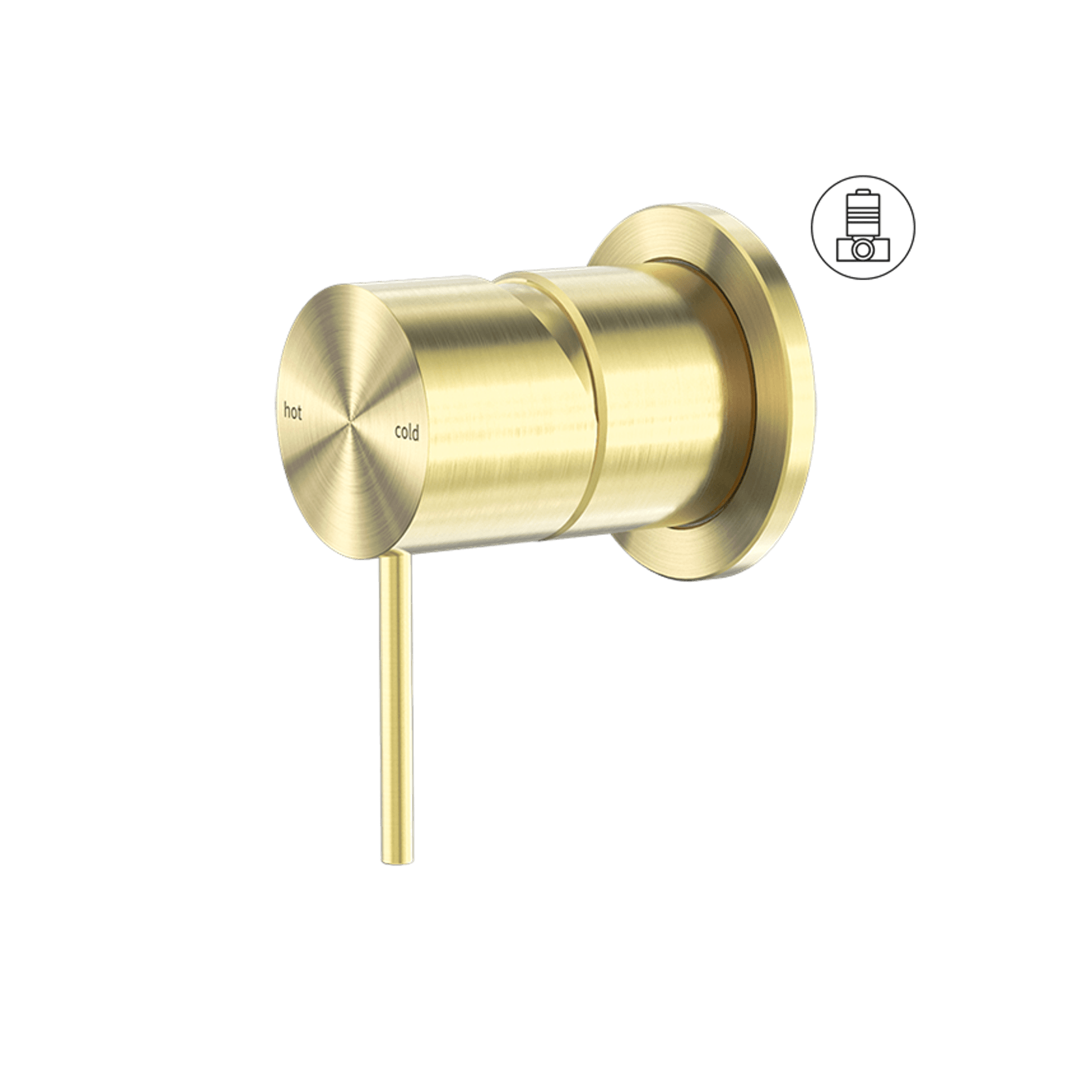 Mecca Shower Mixer 60mm Plate Brushed Gold gallery detail image