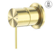 Mecca Shower Mixer 60mm Plate Brushed Gold gallery detail image