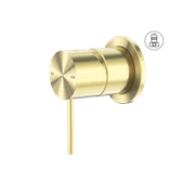Mecca Shower Mixer 60mm Plate Brushed Gold gallery detail image