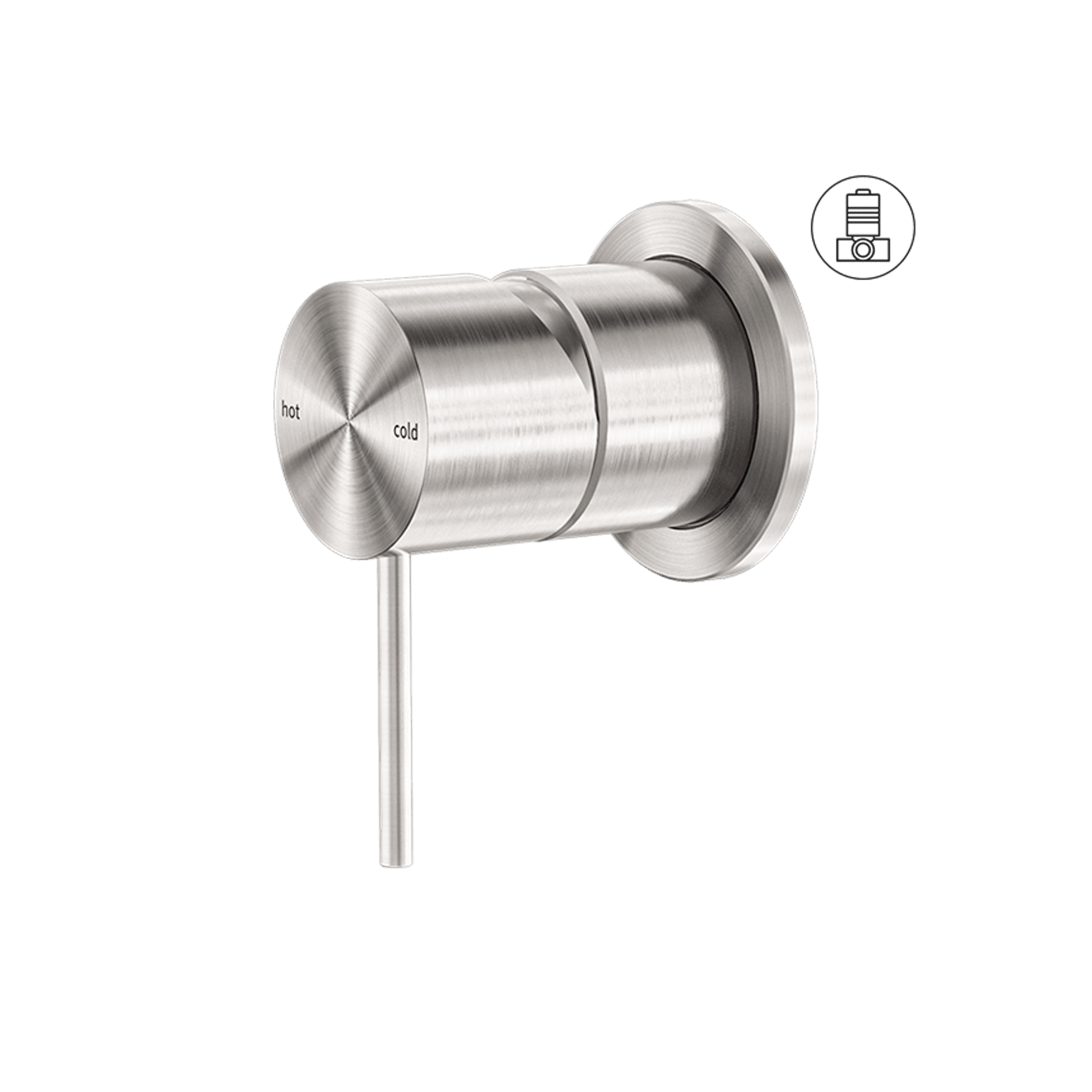 Mecca Shower Mixer 60mm Plate Brushed Nickel gallery detail image