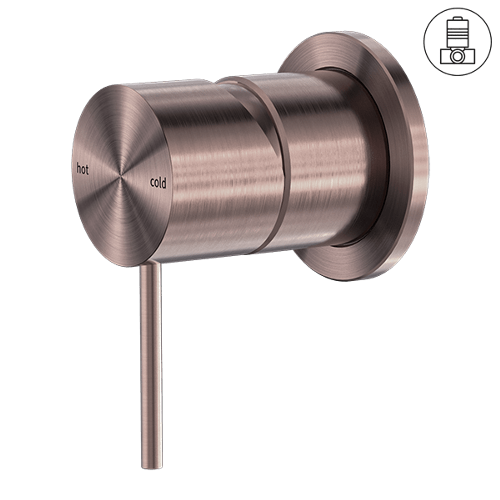 Mecca Shower Mixer 60mm Plate Brushed Bronze gallery detail image
