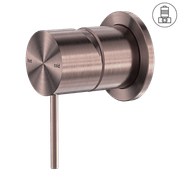 Mecca Shower Mixer 60mm Plate Brushed Bronze gallery detail image