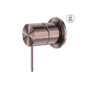 Mecca Shower Mixer 60mm Plate Brushed Bronze gallery detail image