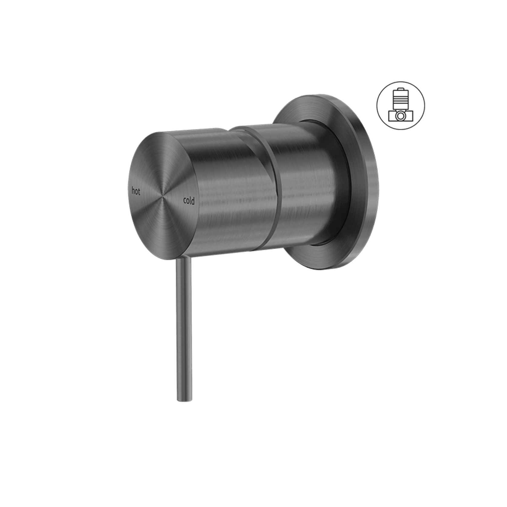 Mecca Shower Mixer 60mm Plate Gun Metal gallery detail image