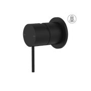 Mecca Shower Mixer 60mm Plate Matte Black gallery detail image