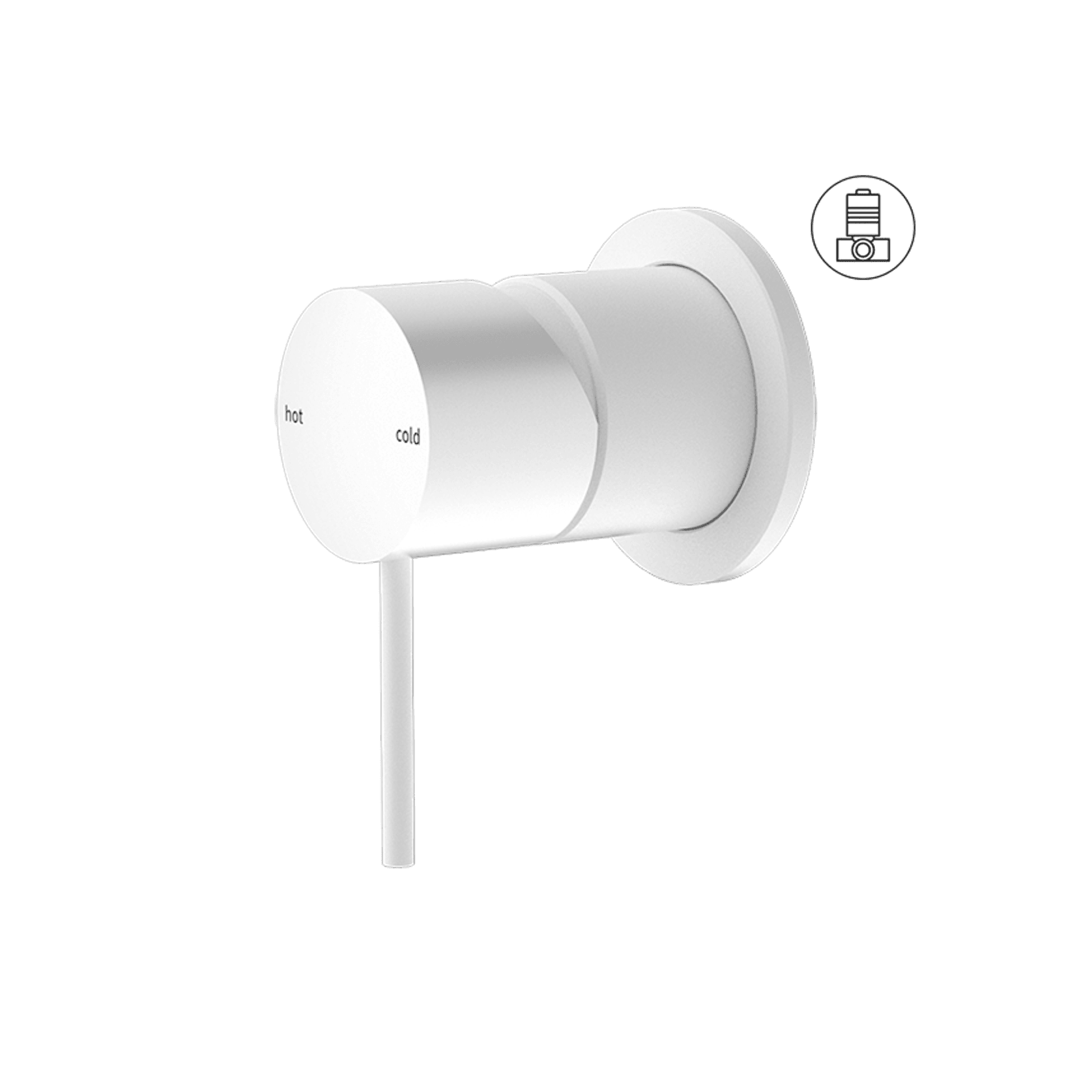 Mecca Shower Mixer 60mm Plate Matte White gallery detail image