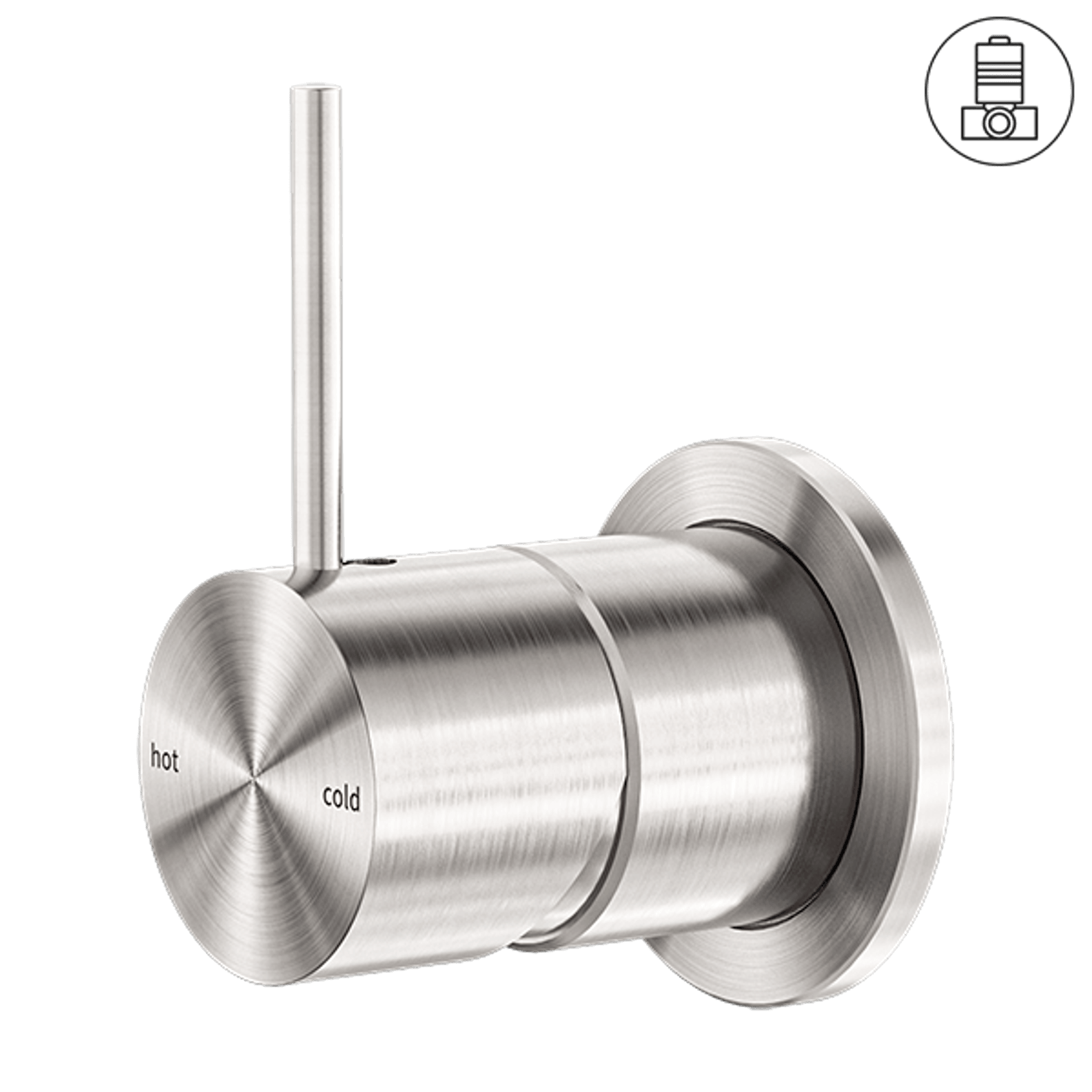 Mecca Shower Mixer 60mm Handle Up Plate Brushed Nickel gallery detail image