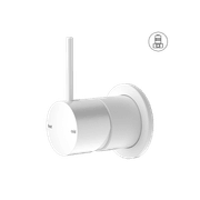 Mecca Shower Mixer 60mm Handle Up Plate Matte White gallery detail image