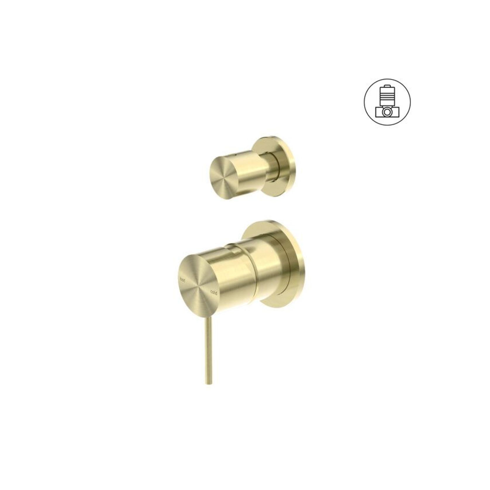 Mecca Shower Mixer With Divertor Separate Back Plate Brushed Gold gallery detail image