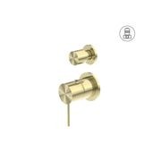 Mecca Shower Mixer With Divertor Separate Back Plate Brushed Gold gallery detail image