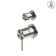 Mecca Shower Mixer With Divertor Separate Back Plate Brushed Nickel gallery detail image