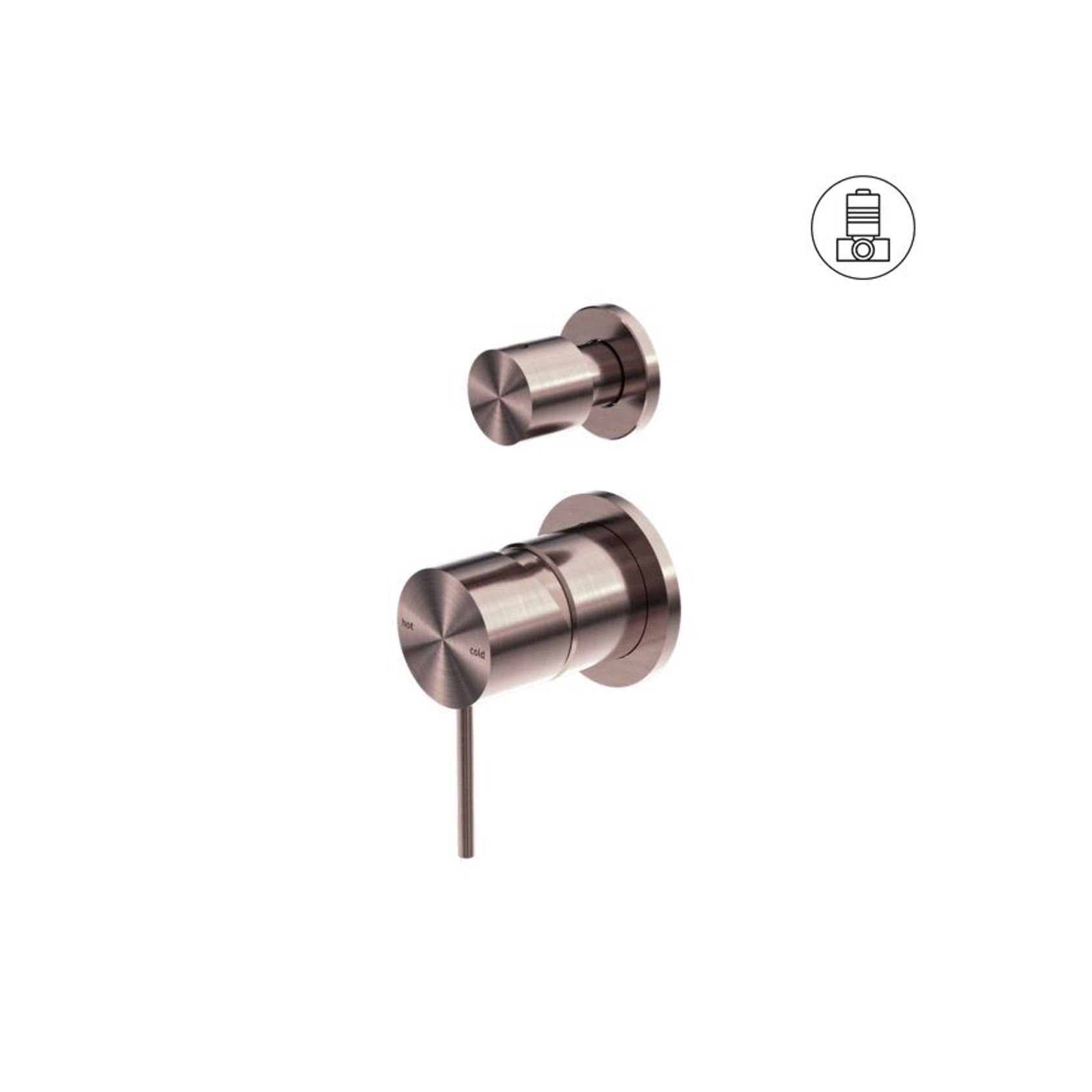 Mecca Shower Mixer With Divertor Separate Back Plate Brushed Bronze gallery detail image