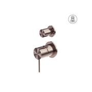 Mecca Shower Mixer With Divertor Separate Back Plate Brushed Bronze gallery detail image