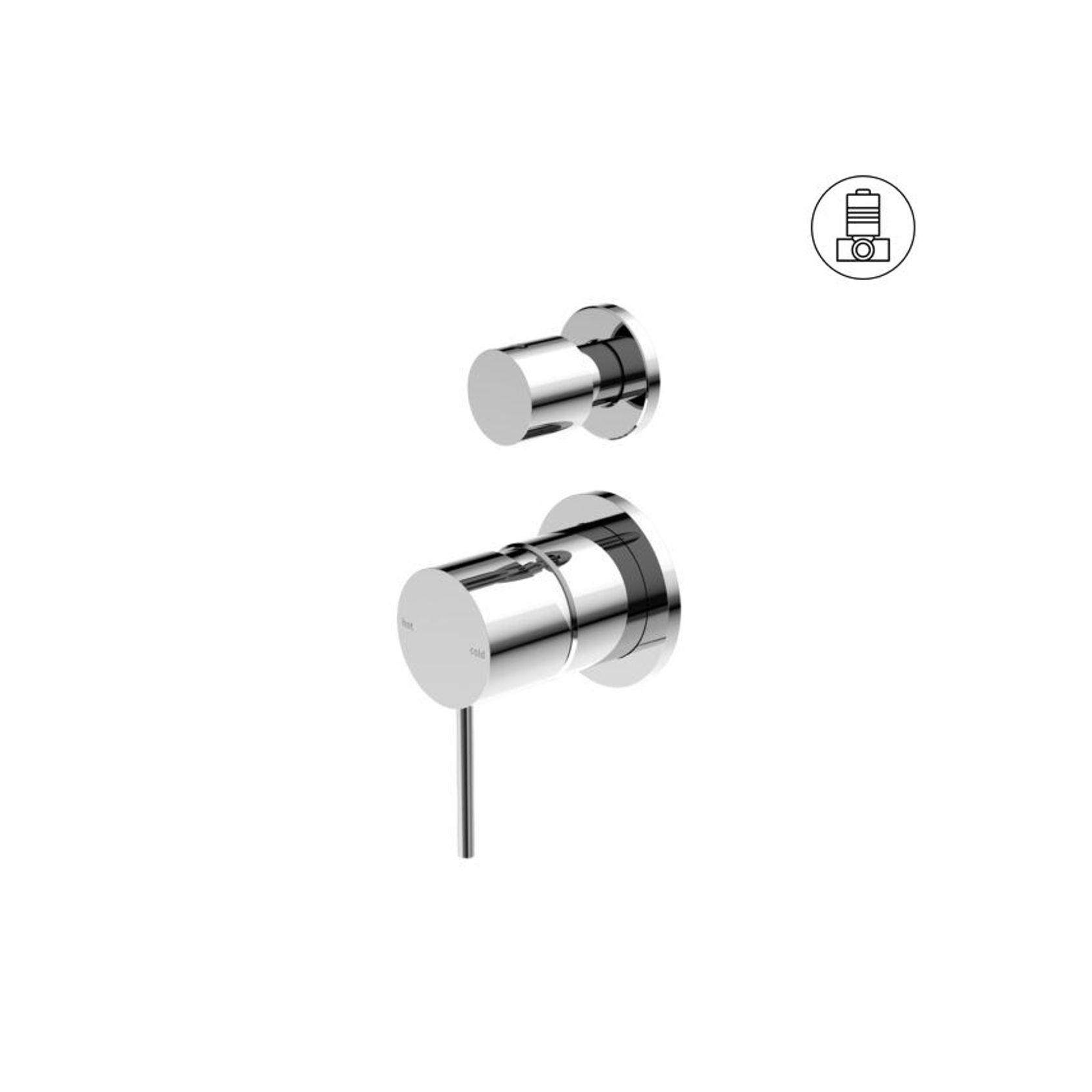 Mecca Shower Mixer With Divertor Separate Back Plate Chrome gallery detail image