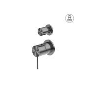 Mecca Shower Mixer With Divertor Separate Back Plate Gun Metal gallery detail image