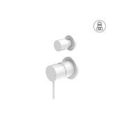 Mecca Shower Mixer With Divertor Separate Back Plate Matte White gallery detail image