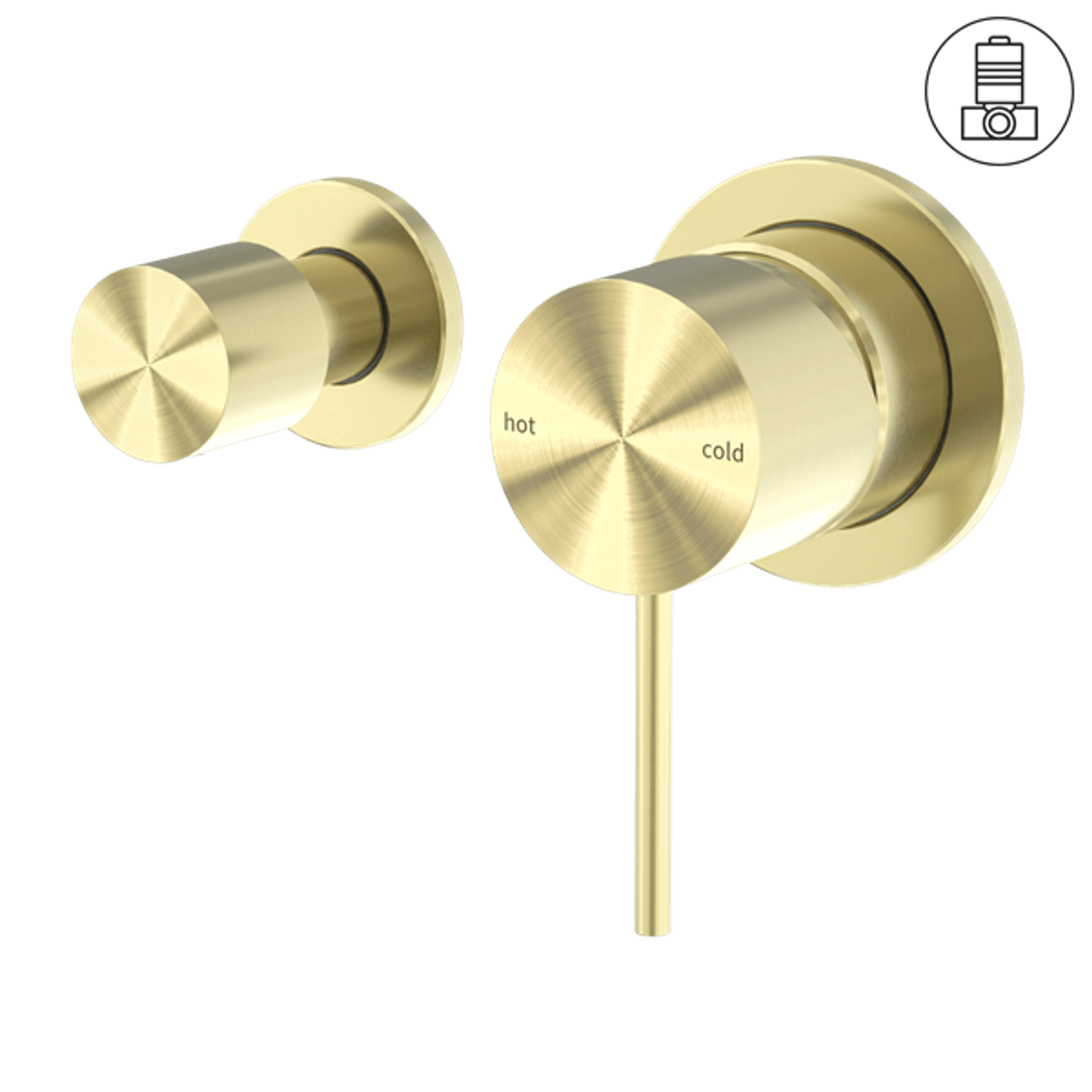 Mecca Shower Mixer With Horizontal 2 Way Divertor Brushed Gold gallery detail image