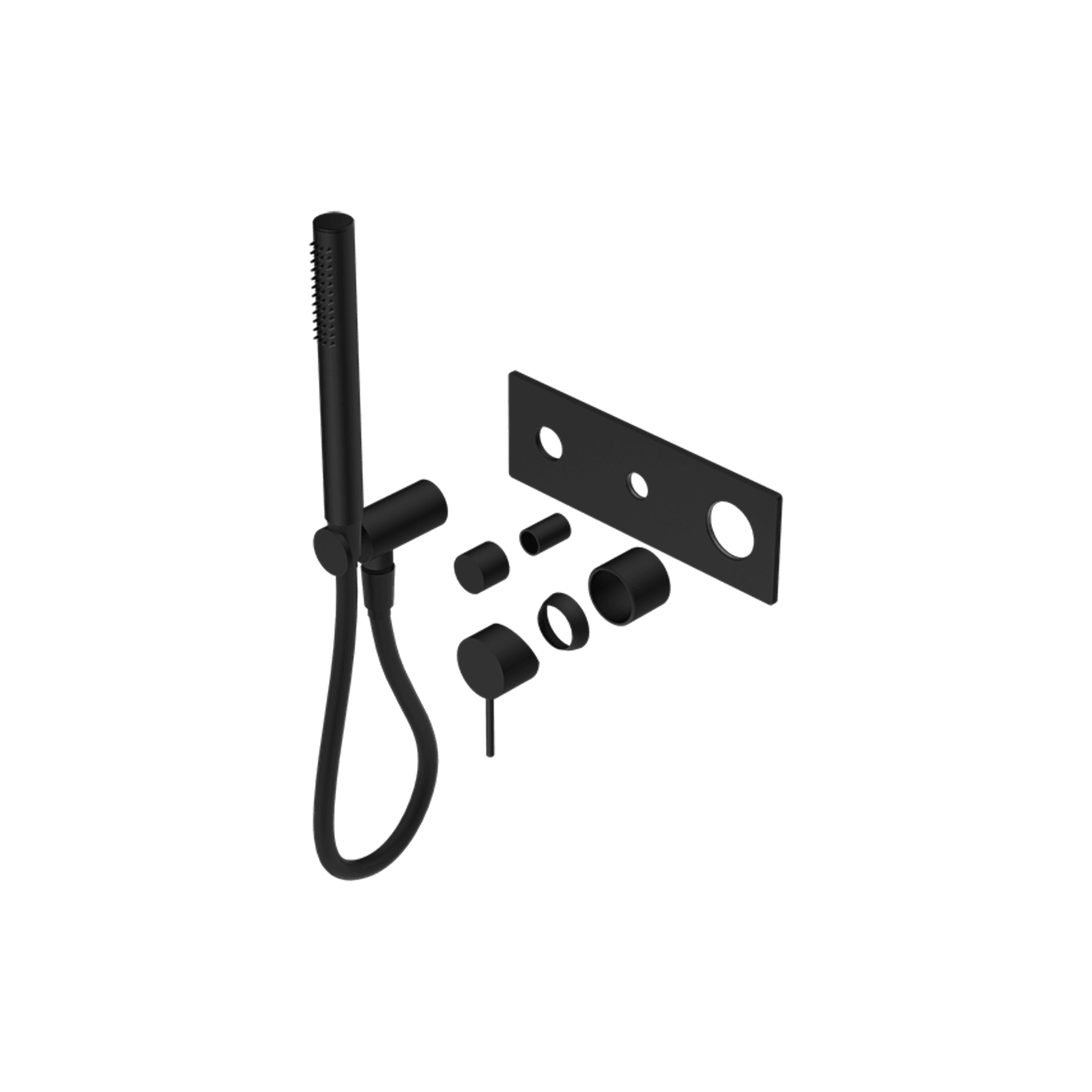Mecca Shower Mixer Divertor System Trim Kits Only Matte Black gallery detail image