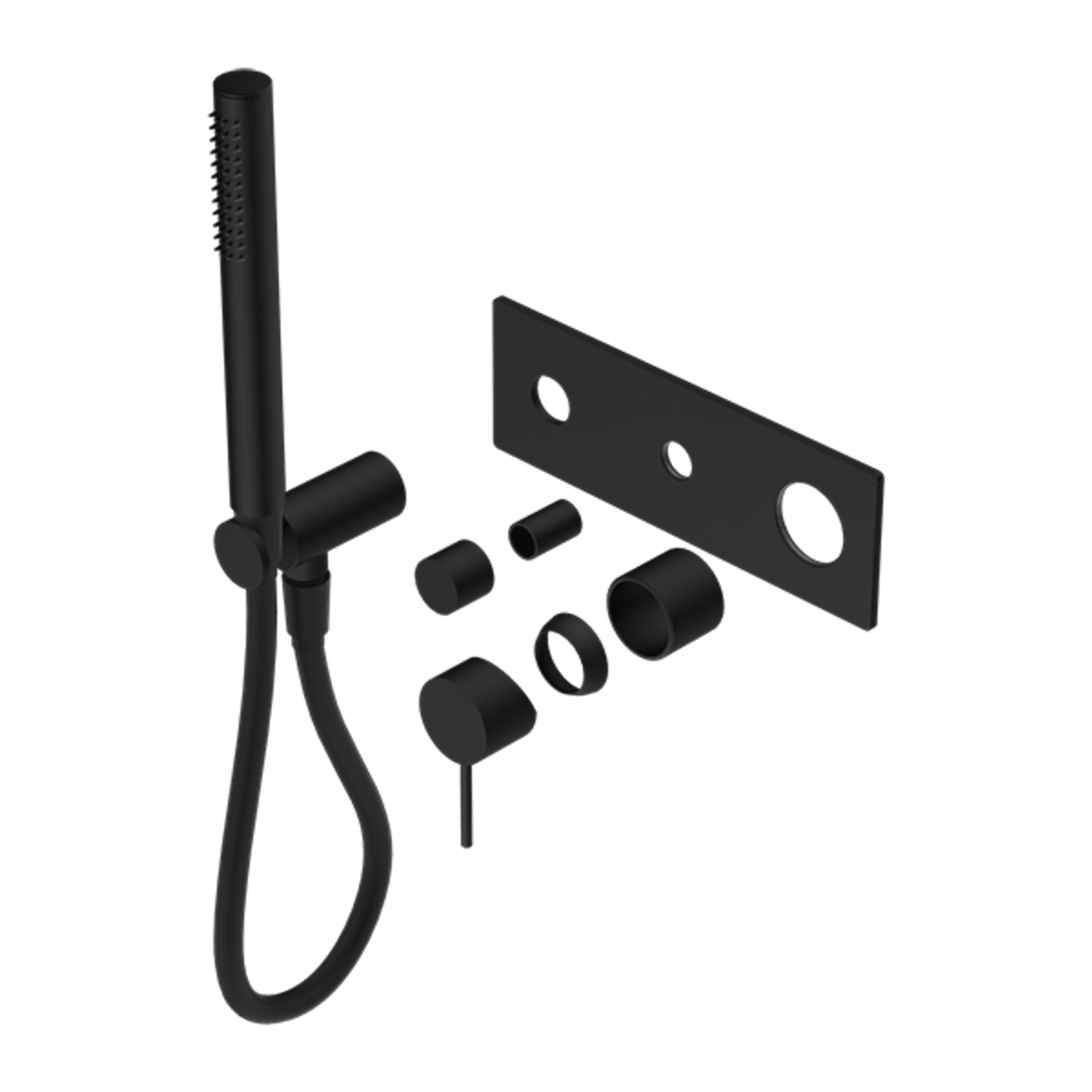 Mecca Shower Mixer Divertor System Trim Kits Only Matte Black gallery detail image