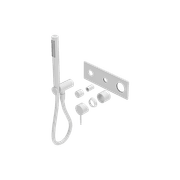 Mecca Shower Mixer Divertor System Trim Kits Only Matte White gallery detail image