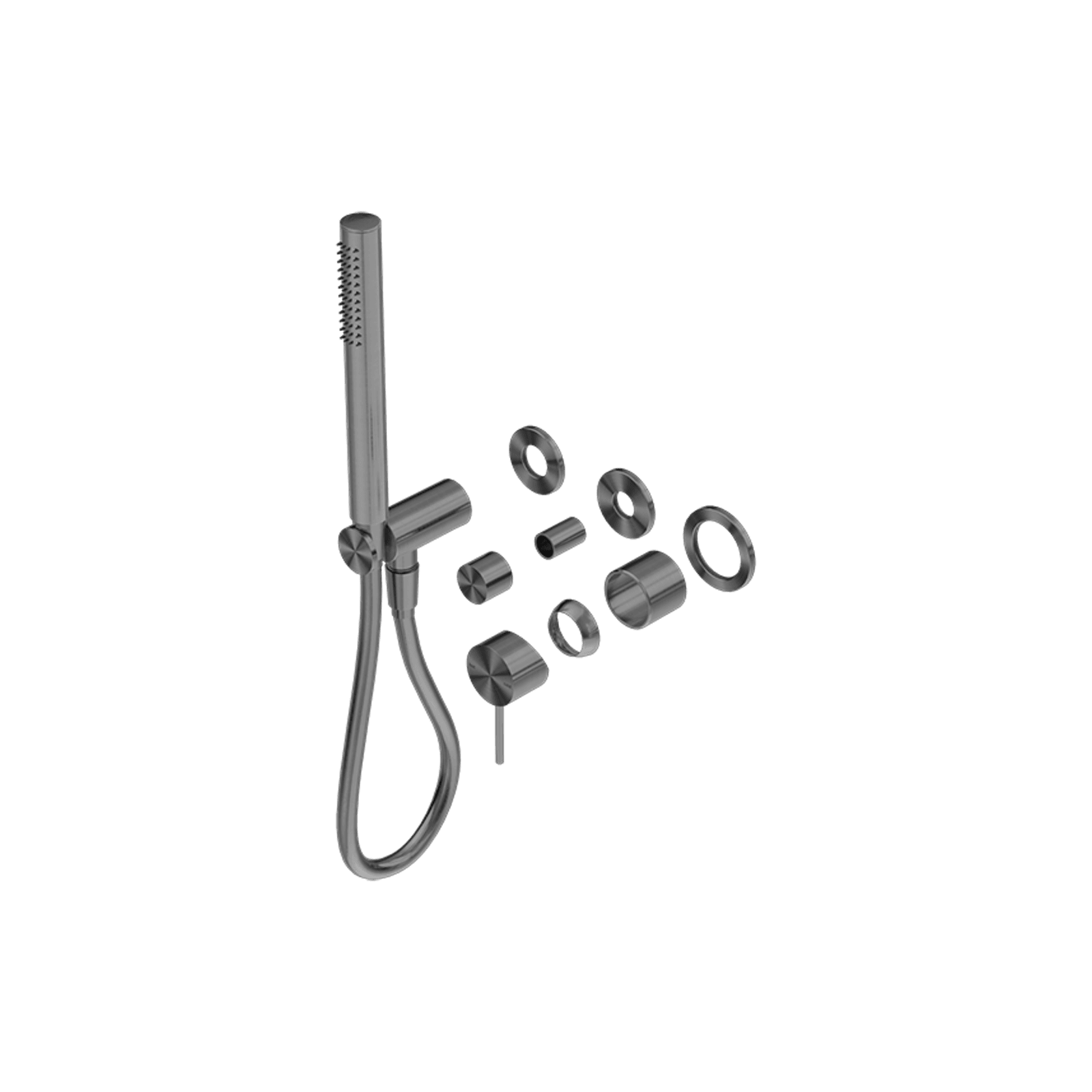 Mecca Shower Mixer Divertor System Separate Back Plate Trim Kits Only Gun Metal gallery detail image