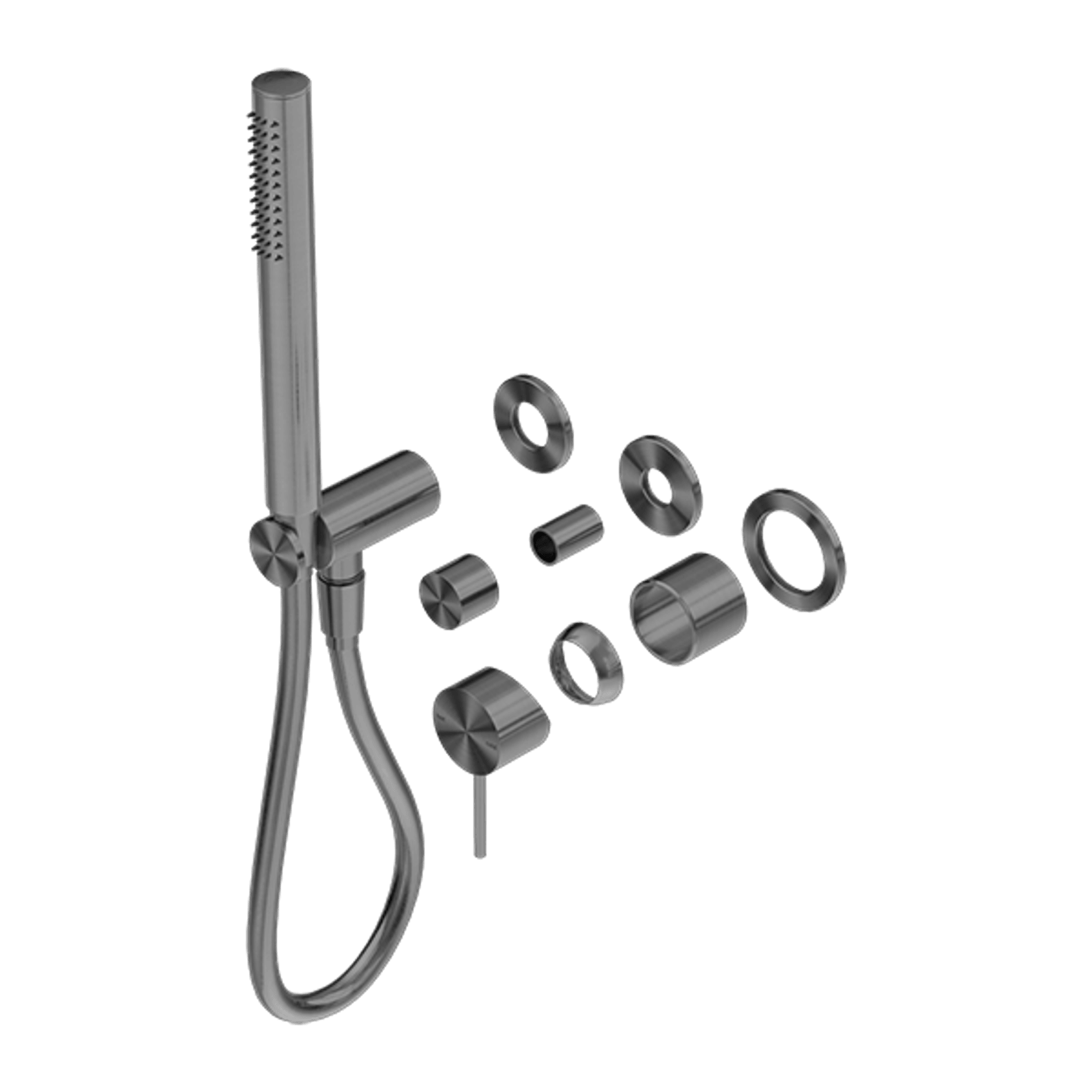 Mecca Shower Mixer Divertor System Separate Back Plate Trim Kits Only Gun Metal gallery detail image
