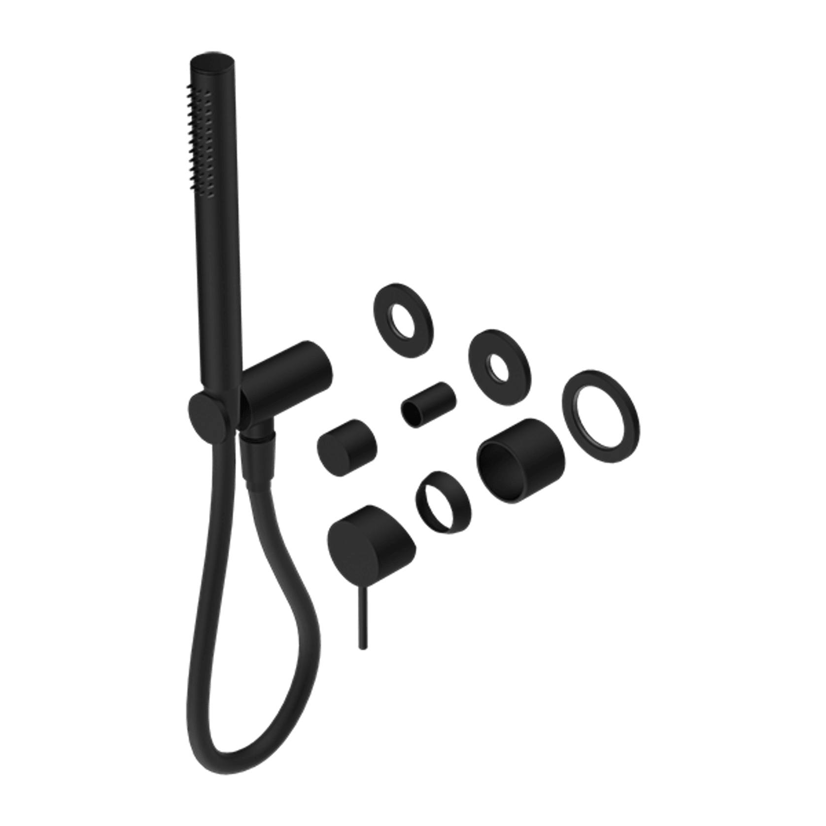 Mecca Shower Mixer Divertor System Separate Back Plate Trim Kits Only Matte Black gallery detail image