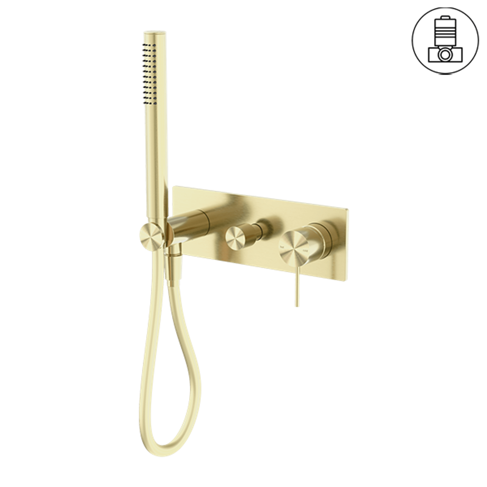 Mecca Shower Mixer Divertor System Brushed Gold gallery detail image