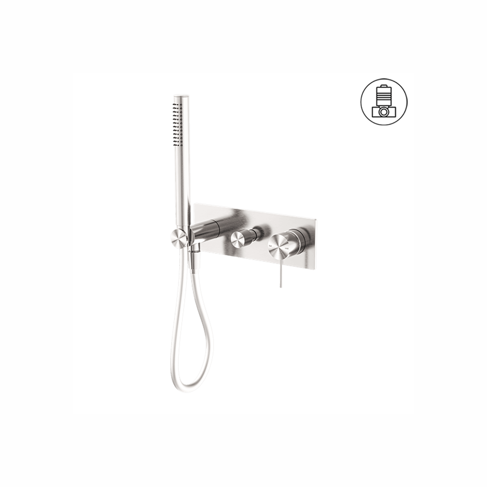 Mecca Shower Mixer Divertor System Brushed Nickel gallery detail image