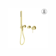 Mecca Shower Mixer Divertor System Separate Back Plate Brushed Gold gallery detail image