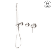 Mecca Shower Mixer Divertor System Separate Back Plate Brushed Nickel gallery detail image