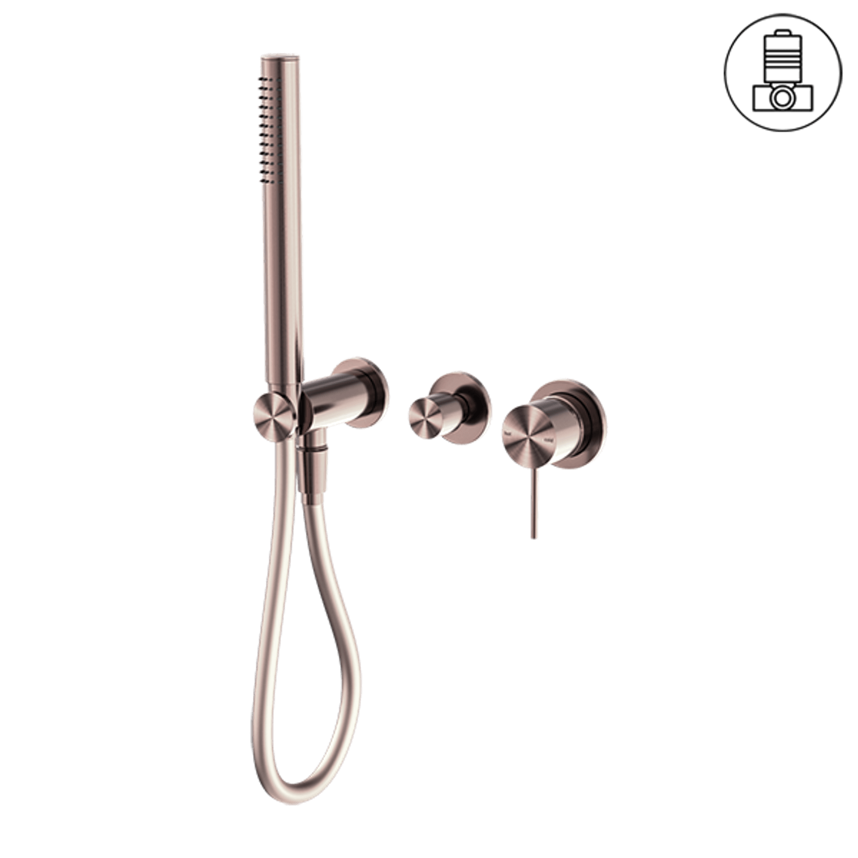 Mecca Shower Mixer Divertor System Separate Back Plate Brushed Bronze gallery detail image