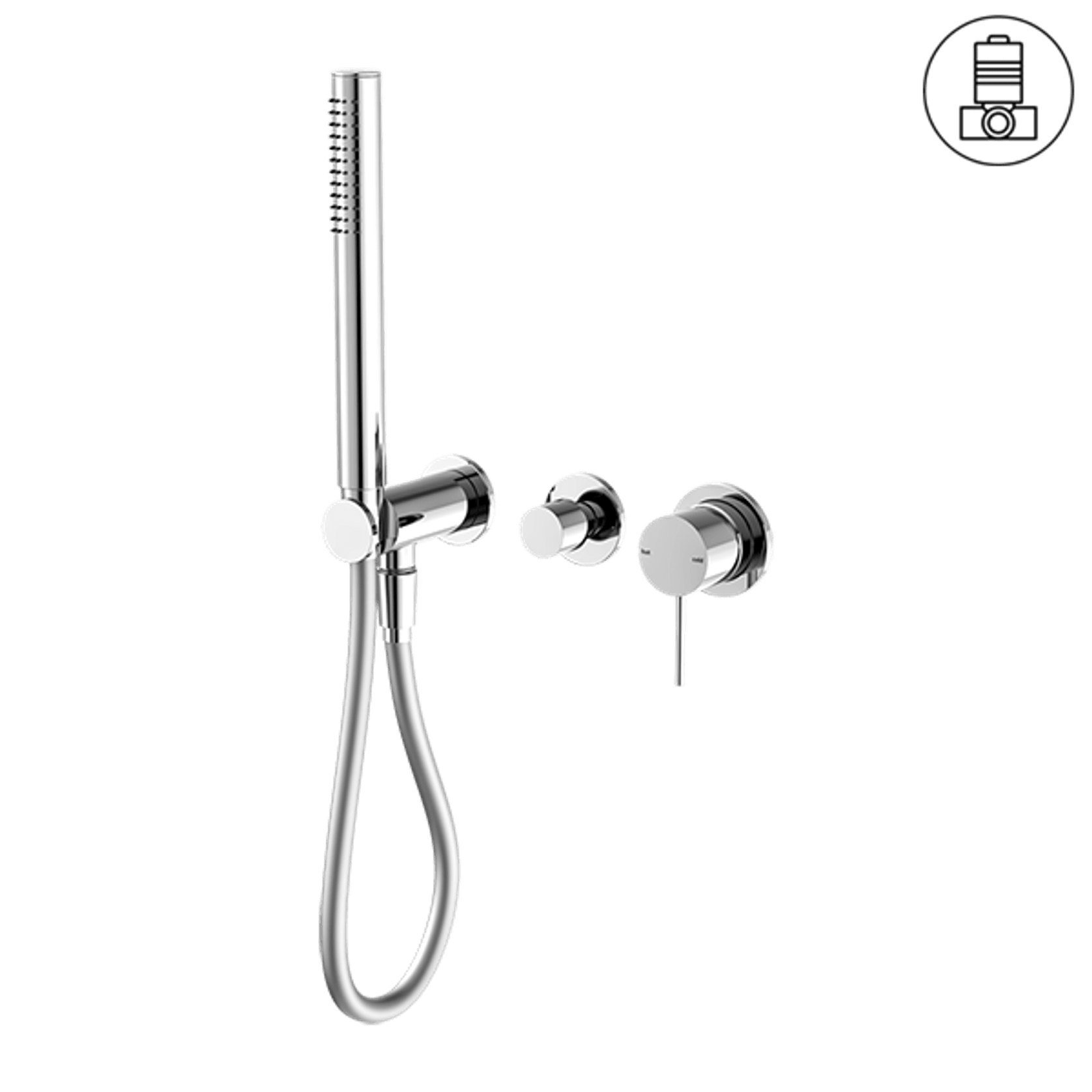 Mecca Shower Mixer Divertor System Separate Back Plate Chrome gallery detail image