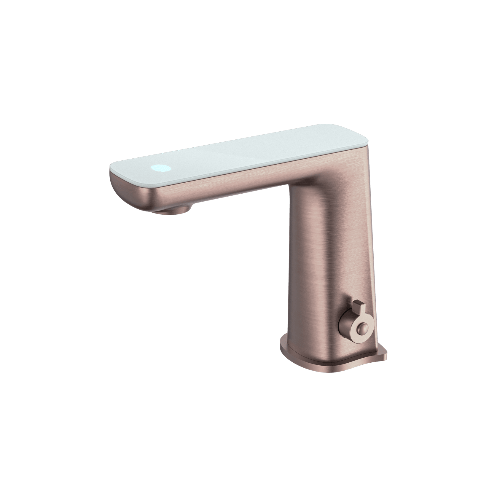 Claudia Sensor Mixer With White Top Display Brushed Bronze gallery detail image