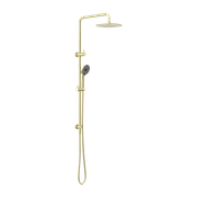 Round Project Twin Shower Brushed Gold gallery detail image