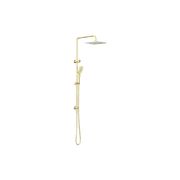 Square Project Twin Shower Brushed Gold gallery detail image